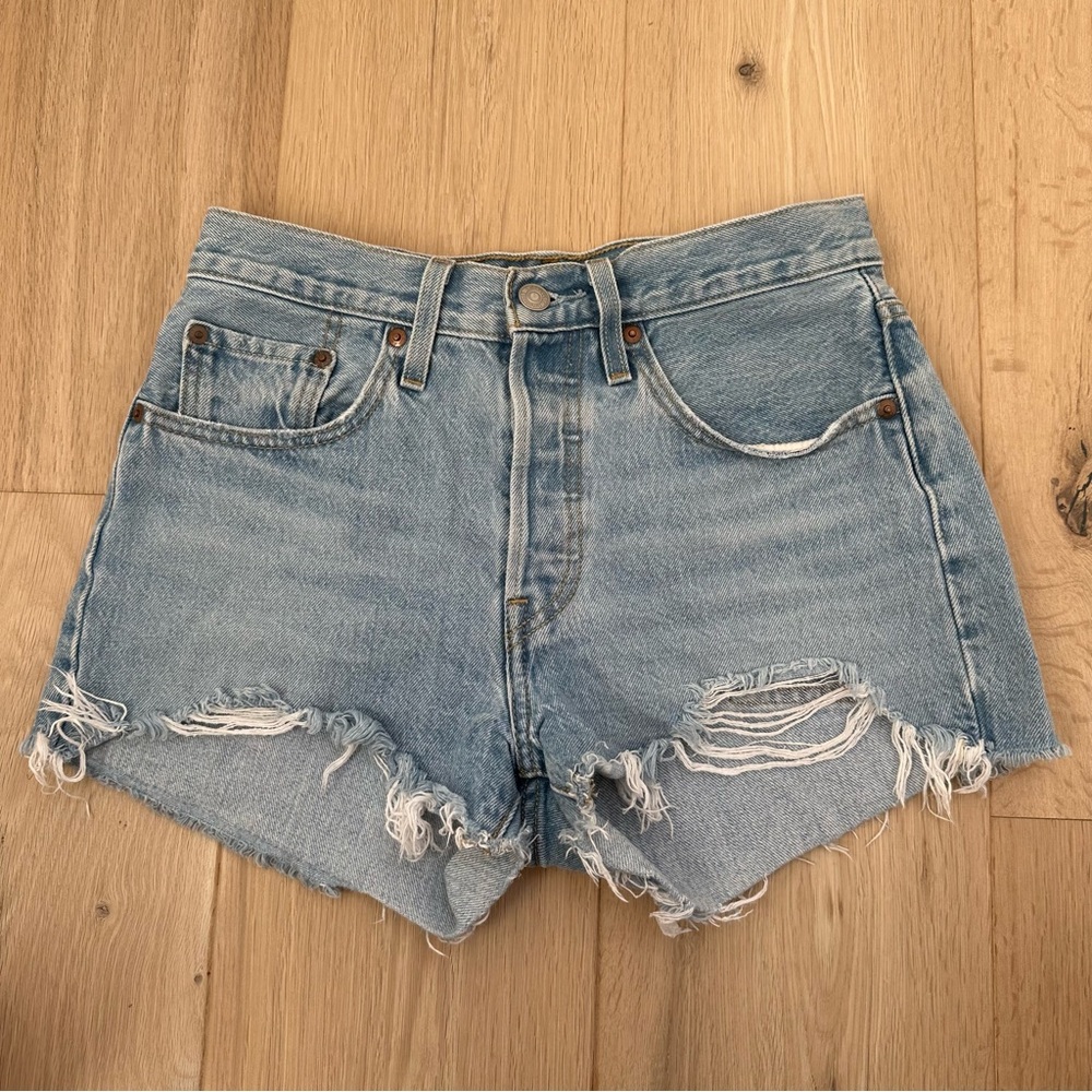 Levi 501 Distressed Shorts